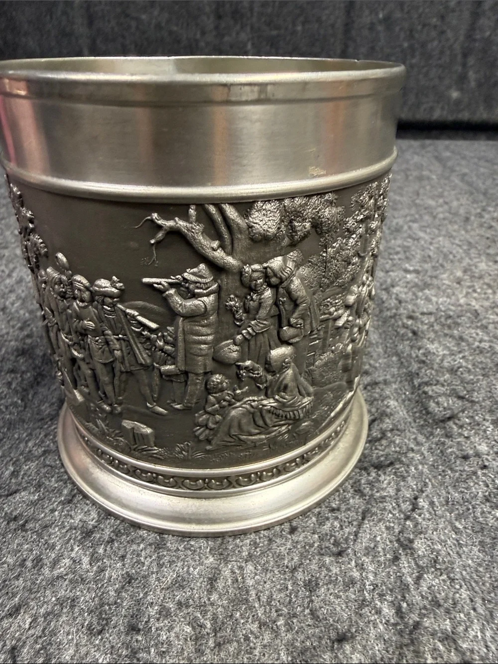 Pewter-Style Decorative Planter in Silver